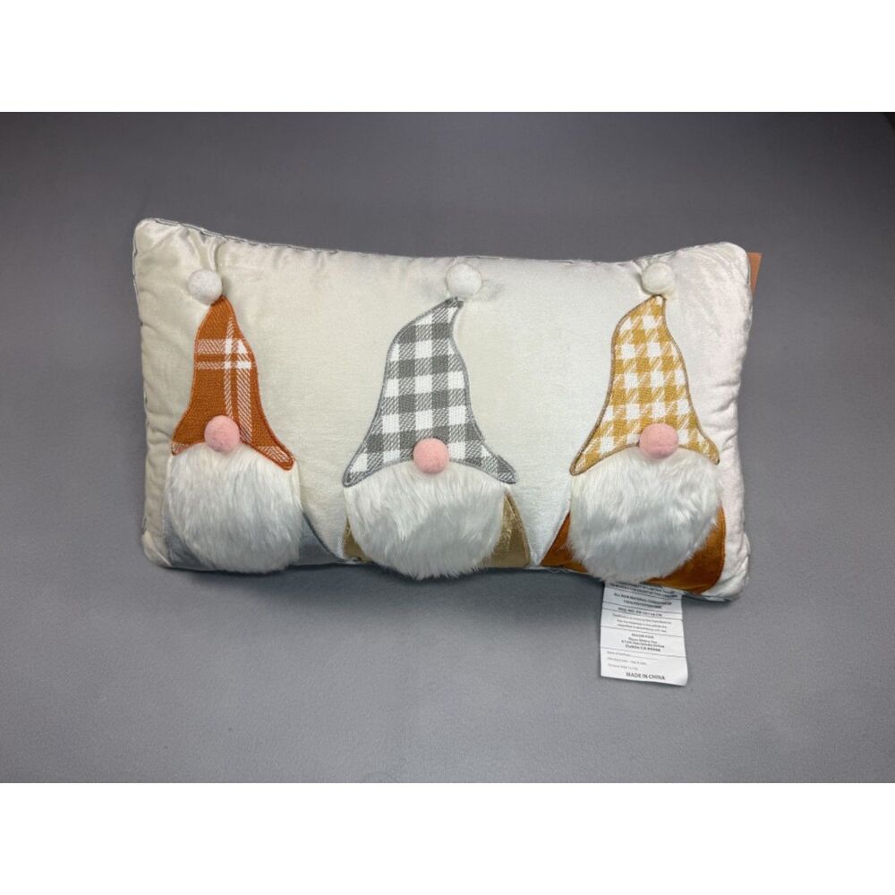 NWT Gnome Fall Decorative Pillow 23x13